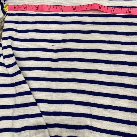 NEW Notations Women Front Tie Striped Short Sleeve Top - Picture 8 of 10